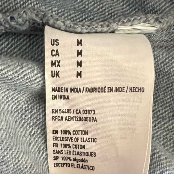 American Eagle Outfitters Blue Cropped Off the Shoulder Top Size Medium - Picture 7 of 8